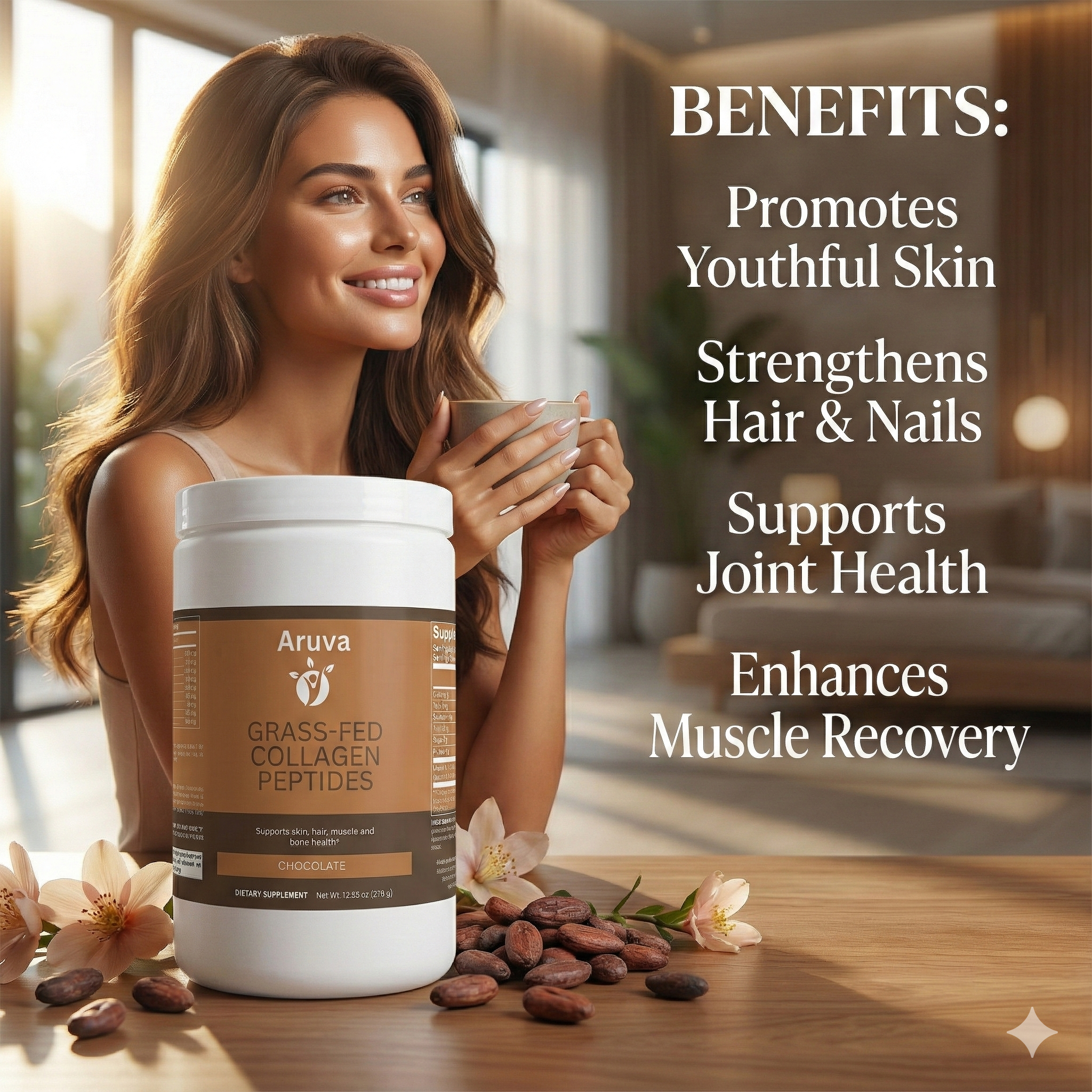 Grass-Fed Collagen Peptides Powder (Chocolate)