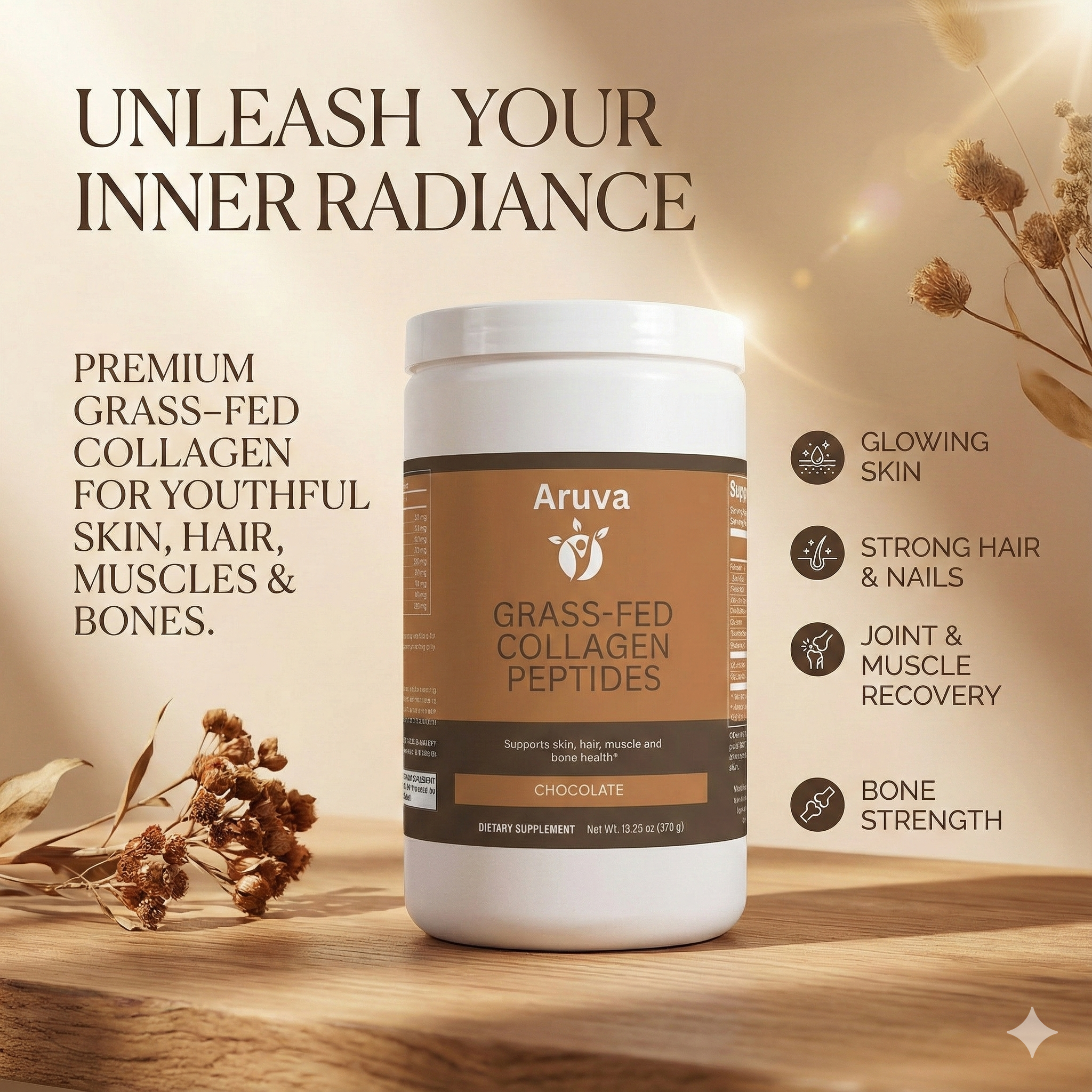 Grass-Fed Collagen Peptides Powder (Chocolate)
